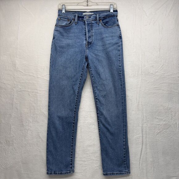 Levi's Wedgie Straight Jeans, Med Wash, 28x28, Button Fly 90's aesthetic S40197 - Picture 1 of 8
